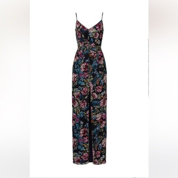 Amanda Uprichard Ellie Floral Evening Gown in Black Small Long Maxi Dress - Picture 2 of 11